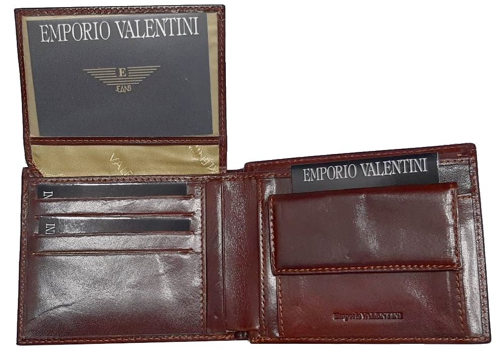 Barna Emporio Valentini férfi bőr pénztárca