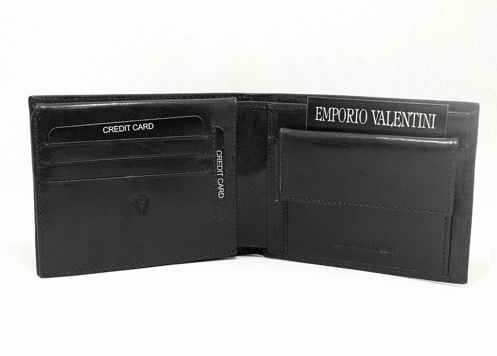 Fekete Emporio Valentini férfi bőr pénztárca
